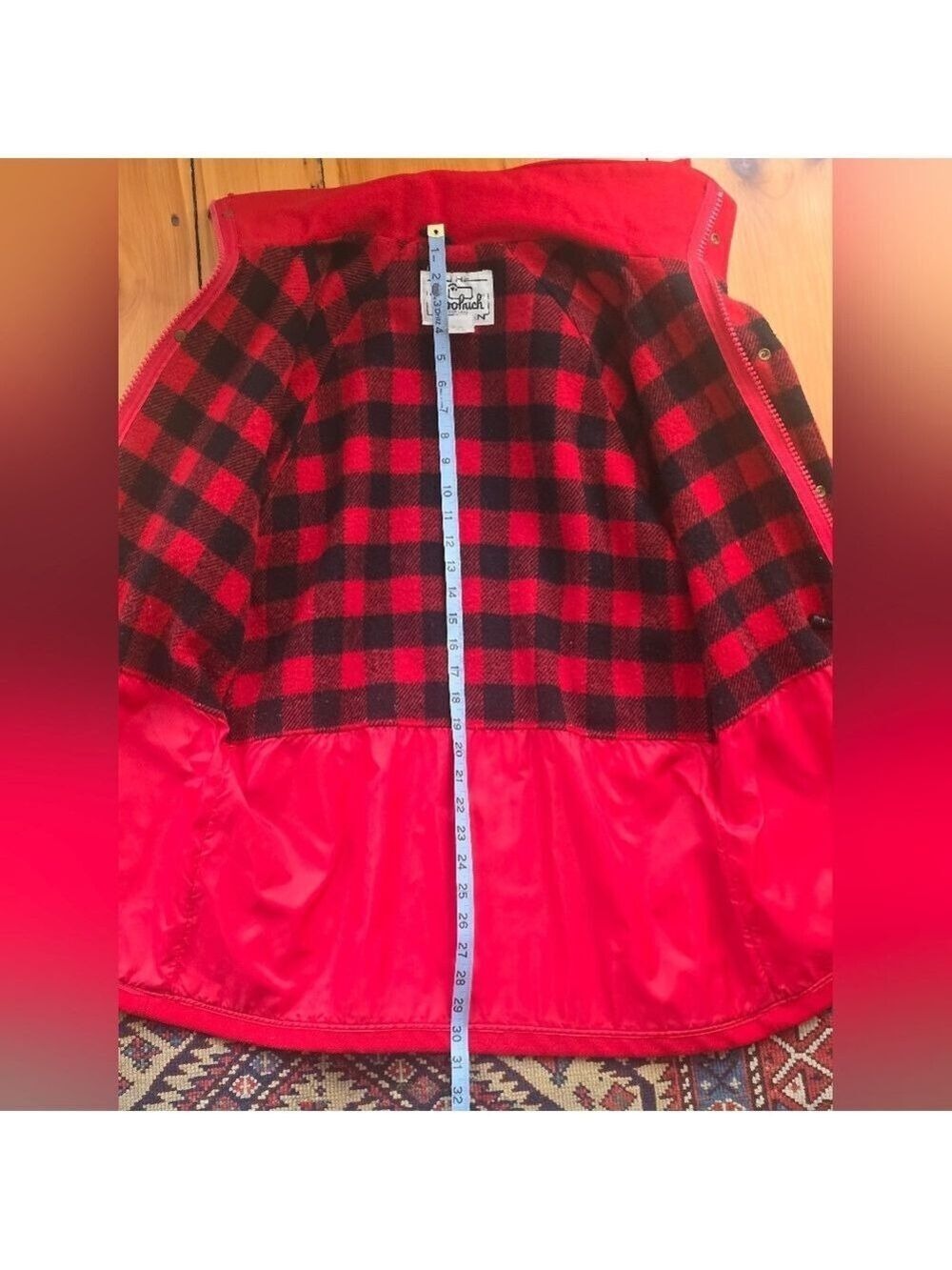 Women's WOOLRICH Vintage 100% Wool Anorak Hooded Coat - Picture 15 of 16